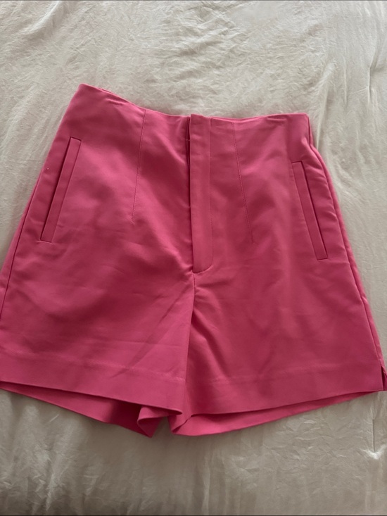 stradivarius Pants - stradivarius Hot Pink Tailored High-Rise Shorts